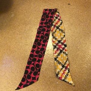 Coach pink/yellow/ black Purse accessory/headband.